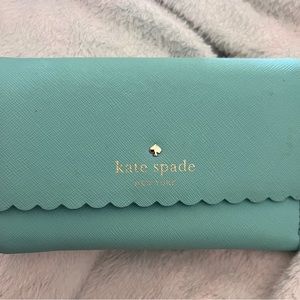 Kate Spade wallet in beautiful light turquoise blue.